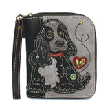 Chala Purses And Pouches Black Wallet Cocker Spaniel Handbag Collection by Chala