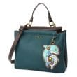 Chala Purses And Pouches CHARMING SATCHEL- Turquoise Dolphin Collection - by Chala - vegan