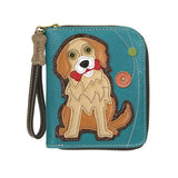 Chala Wallet Golden Retriever Chala Dog  Zip Around Wallets-Carry your cards in dog gone good style!*