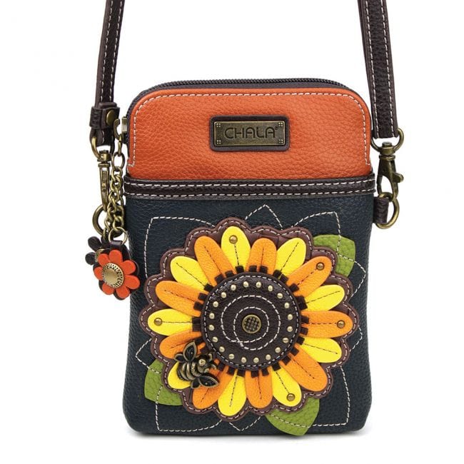 Chala Women - Accessories - Wallets & Small Goods CELL PHONE XBODY SUNFLOWER and BEE, WALLET, CELL PHONE XBODY,Venture CROSSBODY and KEY FOB/COIN PURSE*