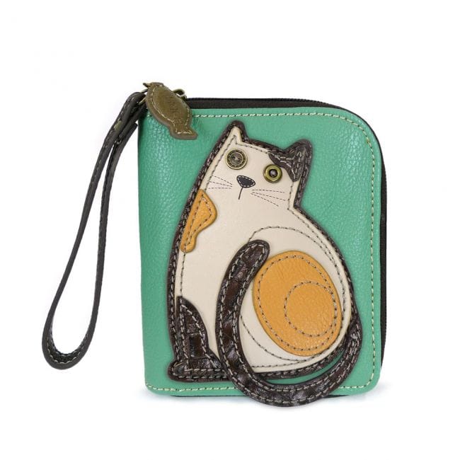 Chala Women - Accessories - Wallets & Small Goods LAZZY CAT - Calico Kitty ZIP AROUND WALLET* by Chala