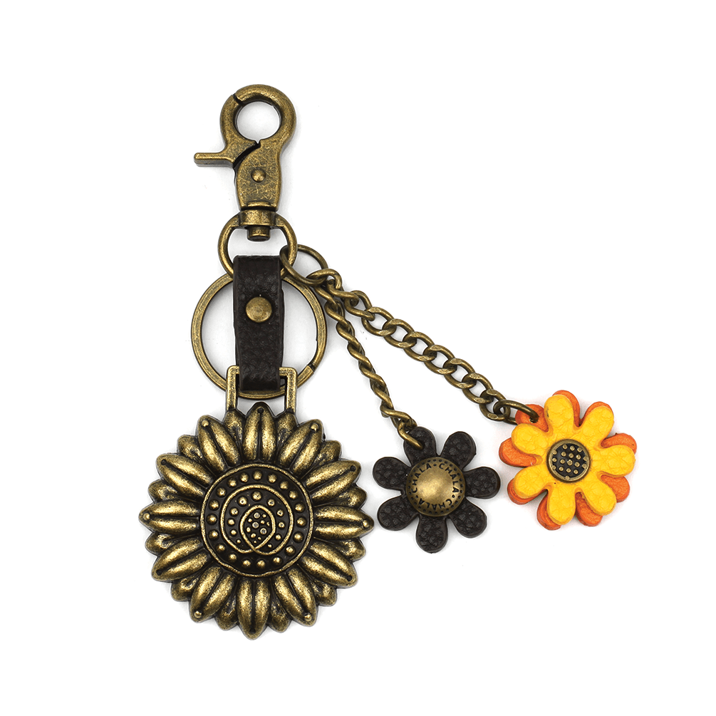 Chala Women - Accessories - Wallets & Small Goods metal sunflower keychain SUNFLOWER and BEE, WALLET, CELL PHONE XBODY,Venture CROSSBODY and KEY FOB/COIN PURSE*