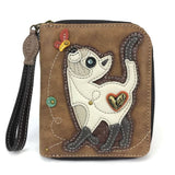 Chala Women - Accessories - Wallets & Small Goods Siamese SLIM CAT - ZIP AROUND WALLET* by Chala