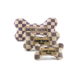 Checker Chewy Vuiton Designer Parody Dog Bones