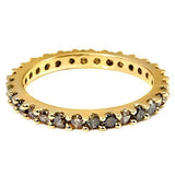 Chocolate Diamond Eternity Ring in 14K Yellow Gold-Stunning! - The Pink Pigs, A Compassionate Boutique
