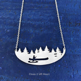 Close 2 UR Heart Canoe Stainless Steel Necklace