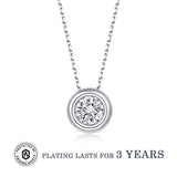 Coco-Alibaba jewelry Clear / Necklace Moissanite 1ct Colored GRA Bezel Set Jewelry 925 Sterling Silver Lasting Beauty Plating