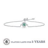 Coco-Alibaba jewelry Green / Bracelet Moissanite 1ct Colored GRA Bezel Set Jewelry 925 Sterling Silver Lasting Beauty Plating