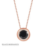 Coco-Alibaba jewelry Moissanite 1ct Colored GRA Bezel Set Jewelry 925 Sterling Silver Lasting Beauty Plating