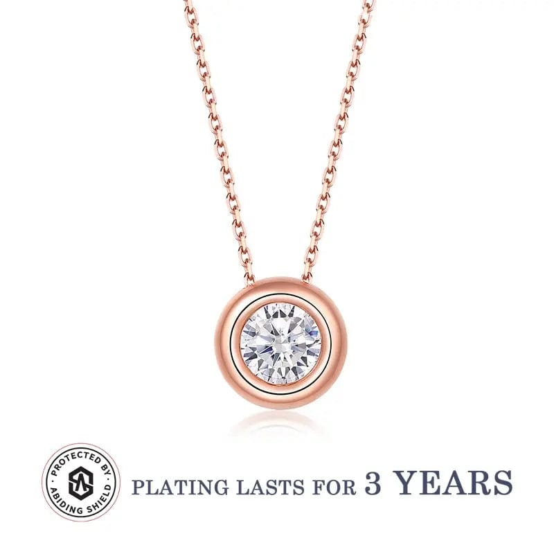 Coco-Alibaba jewelry Moissanite 1ct Colored GRA Bezel Set Jewelry 925 Sterling Silver Lasting Beauty Plating