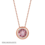 Coco-Alibaba jewelry Moissanite 1ct Colored GRA Bezel Set Jewelry 925 Sterling Silver Lasting Beauty Plating