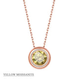 Coco-Alibaba jewelry Moissanite 1ct Colored GRA Bezel Set Jewelry 925 Sterling Silver Lasting Beauty Plating