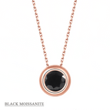 Coco-Alibaba jewelry Moissanite 1ct Colored GRA Bezel Set Jewelry 925 Sterling Silver Lasting Beauty Plating