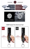 Coco-Alibaba jewelry Moissanite 1ct Colored GRA Bezel Set Jewelry 925 Sterling Silver Lasting Beauty Plating