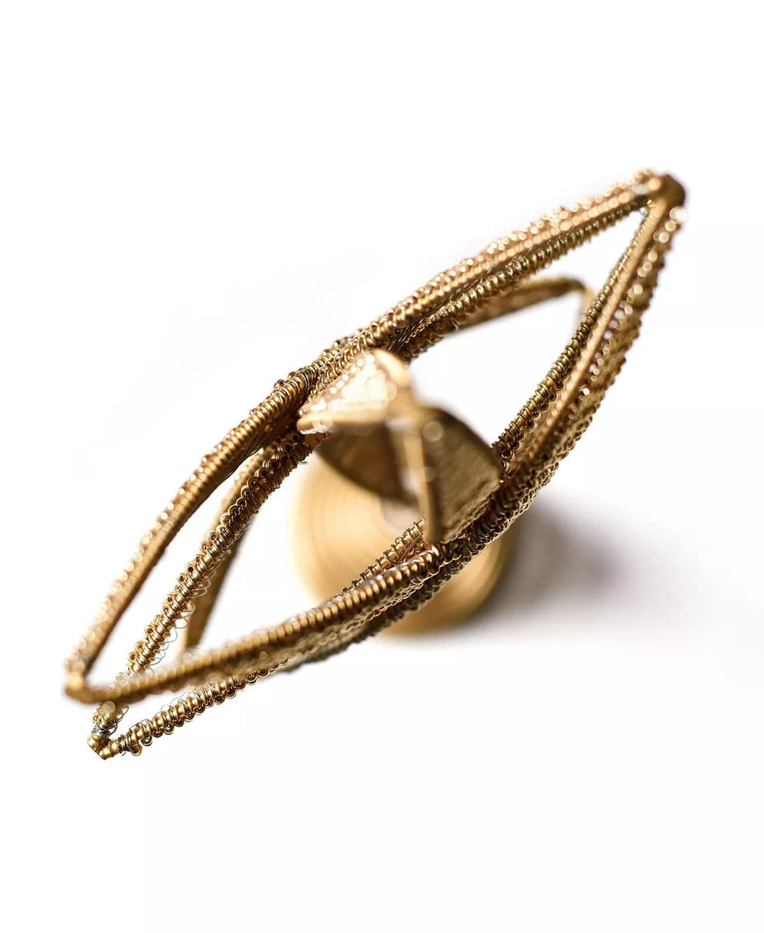 COTON COLORS EXPRESS LLC CHRISTMAS Laura Johnson Beaded Star Tree Topper Metal Beads  Christmas tree Decor