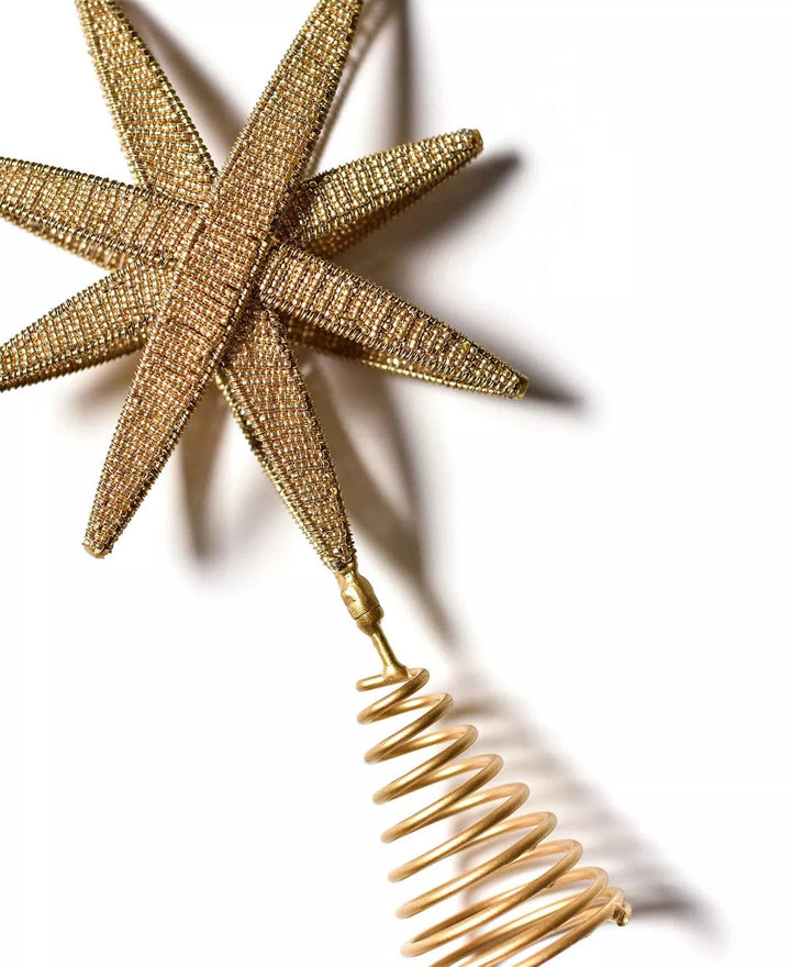 COTON COLORS EXPRESS LLC CHRISTMAS Laura Johnson Beaded Star Tree Topper Metal Beads  Christmas tree Decor
