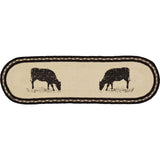 Sawyer Mill Charcoal Cow, Pig or Chickens Jute Stair Tread Rect Latex 8.5x27 - The Pink Pigs, Animal Lover's Boutique