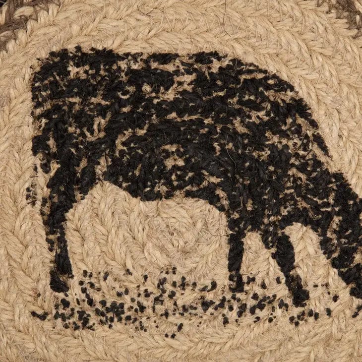 Pig or Cow Jute Farmhouse Trivets Country Charm