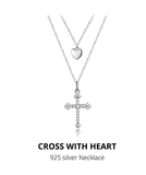 Double Strand Cross and Heart Necklace Gorgeous!