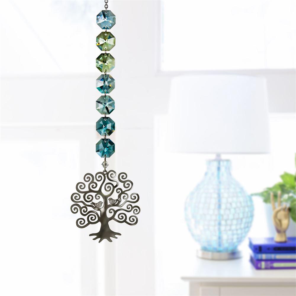 Crystal Radiance Tree of Life-Swarovski Crystal Suncatcher - The Pink Pigs, A Compassionate Boutique