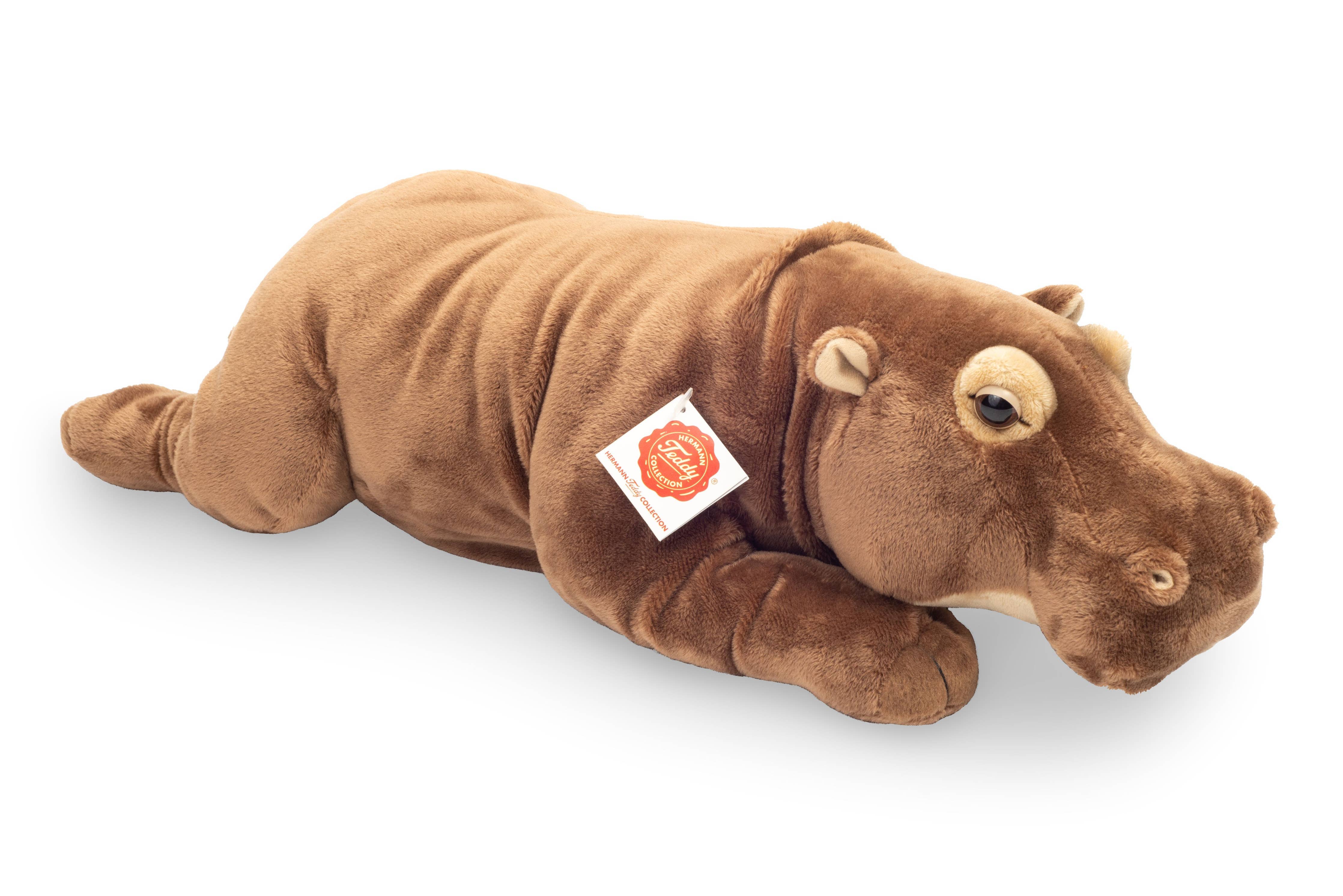 Realistic Plush Hippo Lying 48 cm - Teddy Hermann Stuffed Animals