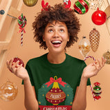 Merry Christmas Heavy Cotton T-Shirt - Christmas Tee Shirt - Print T-Shirt
