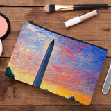 Washington National Cathedral Makeup Bag - Monet Art Cosmetic Bag - United States Makeup Pouch