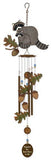 Rustic Mom and Baby Raccoon Wind Chime