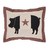 Cider Mill Primitive Pig Pillow 14x18 - The Pink Pigs, Animal Lover's Boutique