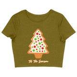 Tis the Season Women's Cropped T-Shirt - Tree Crop Top - Cookie Crop Tee Shirt