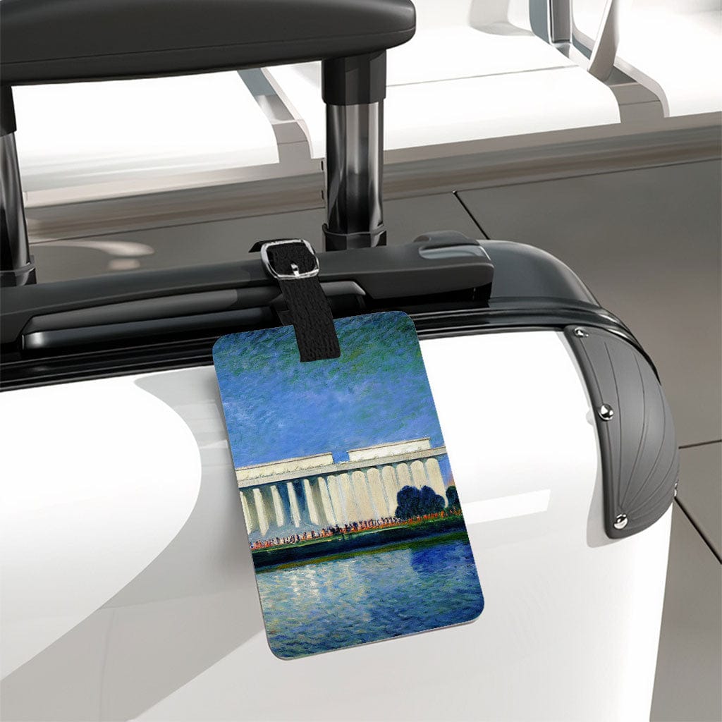 Monet Luggage Tag - Jefferson Memorial Travel Bag Tag - Tidal Basin Luggage Tag