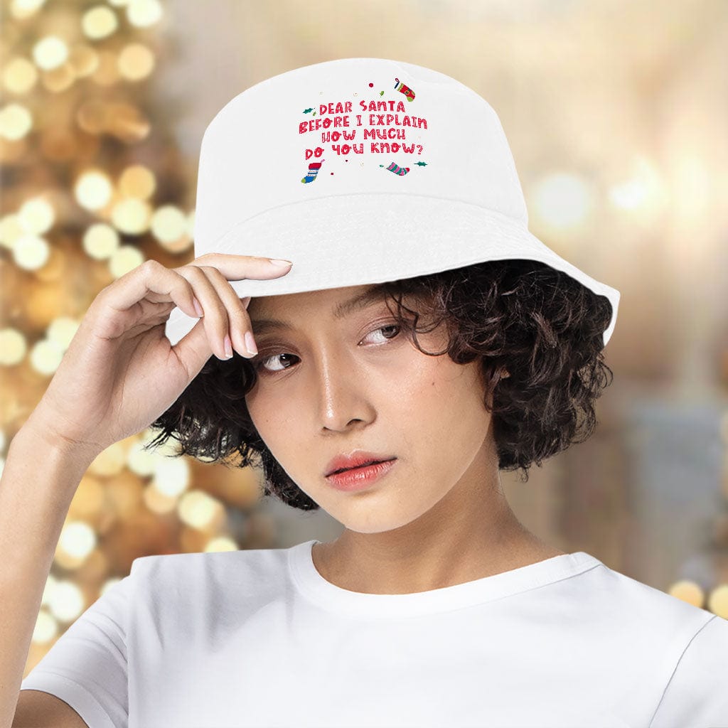 Funny Christmas Bucket Hat - Graphic Hat - Funny Bucket Hat