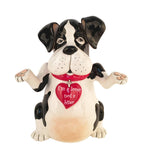 Cookie Jar-Cute Dog:  I AM LOVER NOT A BITER Treat Jar