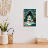 Snow Design Metal Photo Prints - Christmas Decor Pictures - Art Decor Pictures