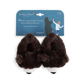 Demdaco booties BLACK BEAR BOOTIES for Babies-Nancy Tillman Collection 6-12mo *