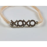 {Demdaco Fashion Jewelry Cream-XOXO Crochet Bracelets, Quality "Love is in the Air" Collection!  Very Sweet & Cute!