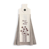 Blessed Beyond Button Loop Tea Towel