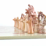 Hand Carved Kenya Traditional Soapstone Animal Chess Set or Pieces- 15" Board