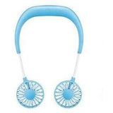 DH Gate Natural Personal Care Blue Personal Cooling Fan Neck Fan With Illumination and Aromatherapy Capable