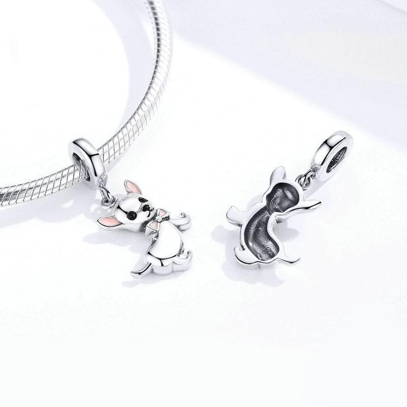 Papillon Charm Jewelry Sterling Silver Handmade Dog Charm PA8-C