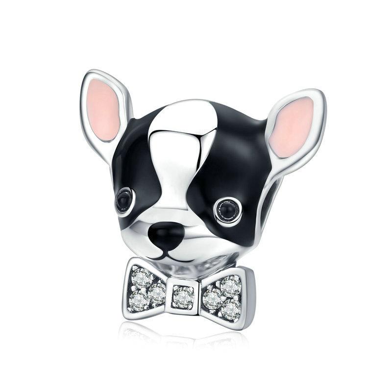 Dog Pandora Style Charms Sterling Silver Boston, Frenchie, Chi