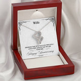 Double Hearts Necklace-Anniversary To Wife from Husband - The Pink Pigs, A Compassionate Boutique