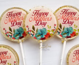 Mother's Day Lollipops, Peach Flavor Handmade Vegan Beautiful Lollipops