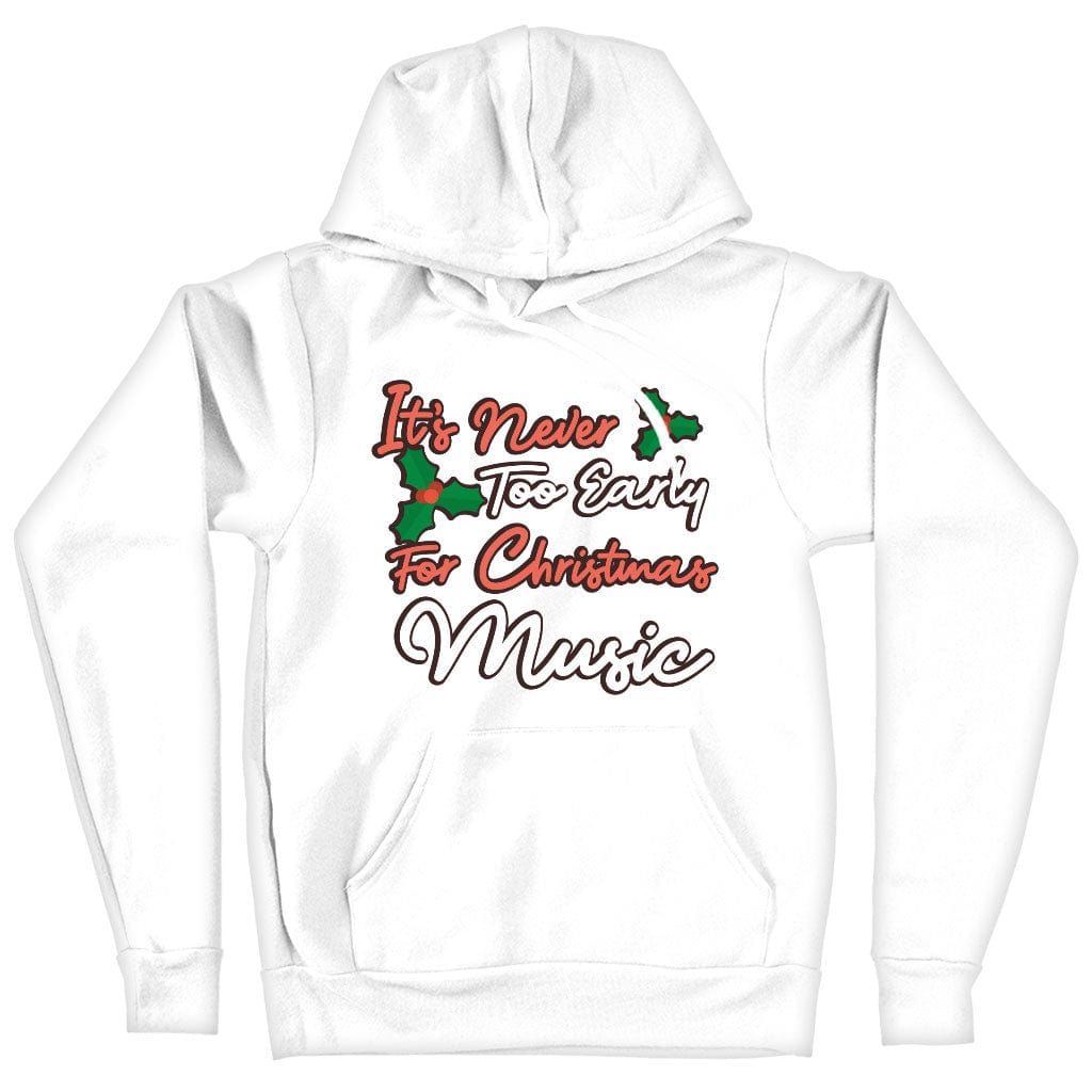 Christmas Music Hooded Sweatshirt - Word Art Hoodie - Music Hoodie