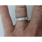 ebay Fine Jewelry Rings Diamond 5 Stone Anniversary Band .95ctw Of Sparkling Diamonds in 14K White Gold