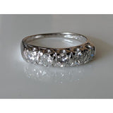 ebay Fine Jewelry Rings Diamond 5 Stone Anniversary Band .95ctw Of Sparkling Diamonds in 14K White Gold