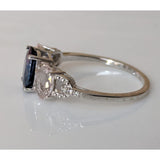 ebay Fine Jewelry Rings Sapphire, Morganite and Diamond Ring in 10K White Gold, Gorgeous & Unusual!