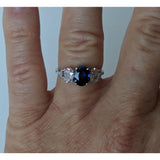 ebay Fine Jewelry Rings Sapphire, Morganite and Diamond Ring in 10K White Gold, Gorgeous & Unusual!