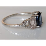 ebay Fine Jewelry Rings Sapphire, Morganite and Diamond Ring in 10K White Gold, Gorgeous & Unusual!