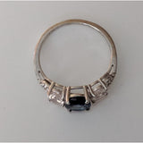 ebay Fine Jewelry Rings Sapphire, Morganite and Diamond Ring in 10K White Gold, Gorgeous & Unusual!